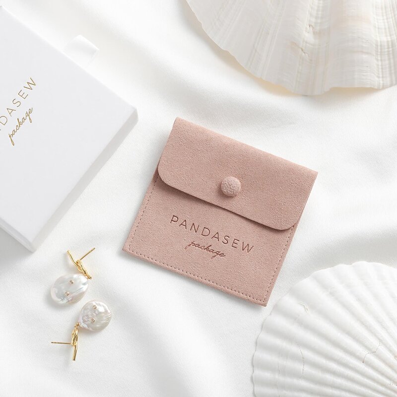 Jewelry Pouch Manufacturer - Custom Logo Envelope Style Microfiber Bracelet Pouch