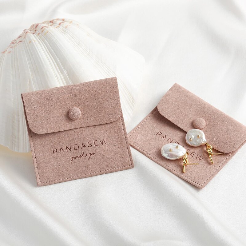 Jewelry Pouch Manufacturer - Custom Logo Envelope Style Microfiber Bracelet Pouch