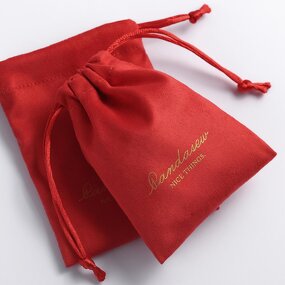 Jewelry Pouch Manufacturer - Custom Logo Suede Drawstring Watch Necklace Bracelet