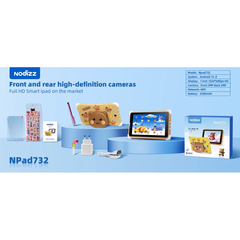 Kids Tablet Manufacturer - Npad732 7-Inch MTK Dual Core 4G SIM 12GB Android IPS for Education Games