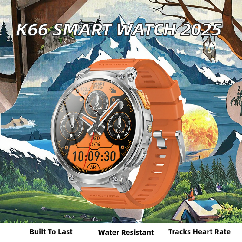 Smart Watch Manufacturer - K66 1.85" IP68 Waterproof IPS Fitness Heart Rate BT Call for Men 2025 New