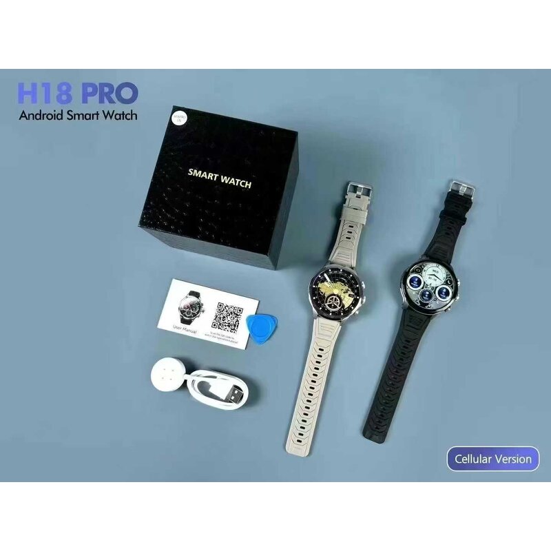 Smart Watch Manufacturer - H18 Pro 5G SIM Activity Tracker 180-degree Camera Silica Gel AMOLED Android OS IP67 Wireless