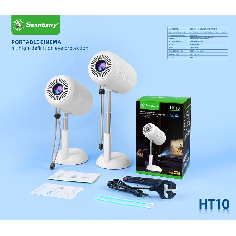 Smart Gimbal Projector Manufacturer - HT10 Cross-Border HD Wireless LED Hidden Bracket for Home