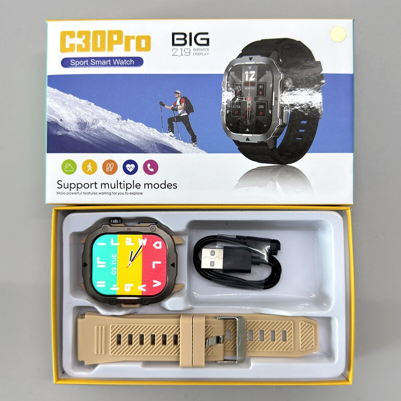 Smart Watch Manufacturer - C30pro 2025 Ultra with Large IPS Display Android T800 T900 Silica Gel IP67