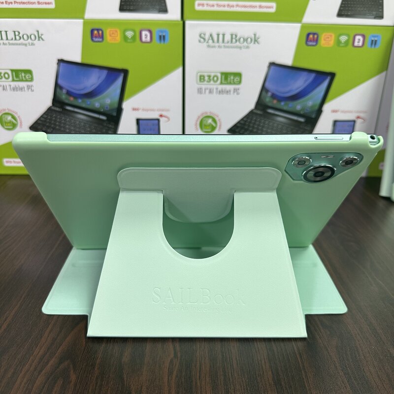 Tablet Manufacturer - 2025 Newest SAILBOOK B30 Lite AI 10.1 Inch 360 Rotating BT Keyboard 12GB MTK
