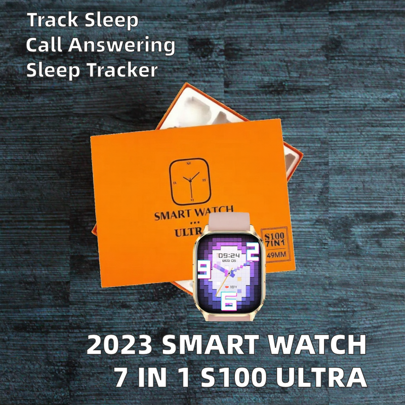 Smart Watch Manufacturer - 2023 7-in-1 Square TFT Steel Band Wireless Charger Heart Rate Answer Call Sleep S100 Ultra