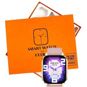 Smart Watch Manufacturer - 2023 7-in-1 Square TFT Steel Band Wireless Charger Heart Rate Answer Call Sleep S100 Ultra