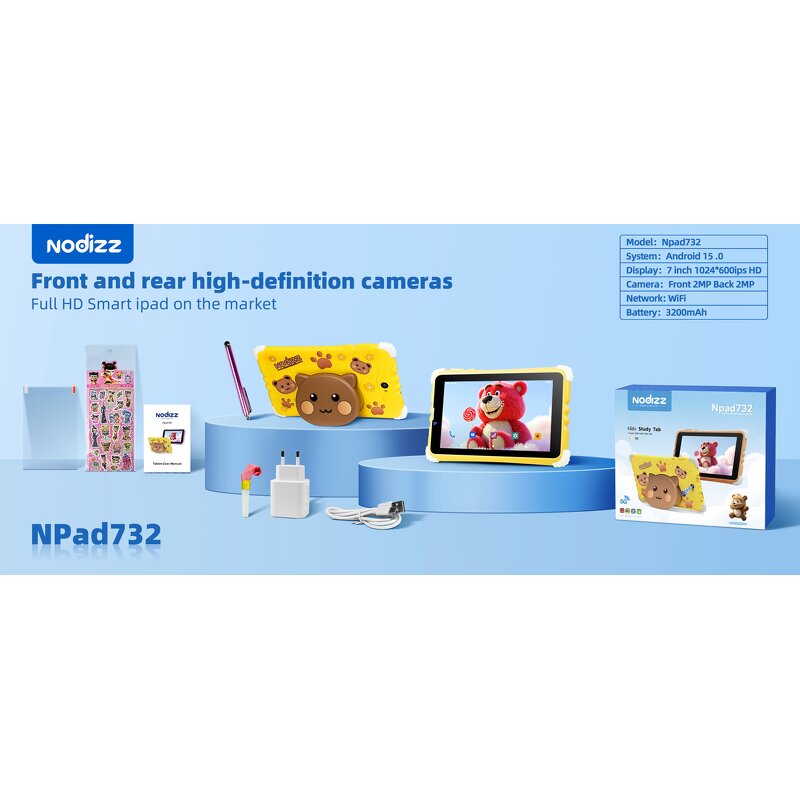 Kids Tablet Manufacturer - Npad732 7-Inch MTK Dual Core 4G SIM 12GB Android IPS for Education Games