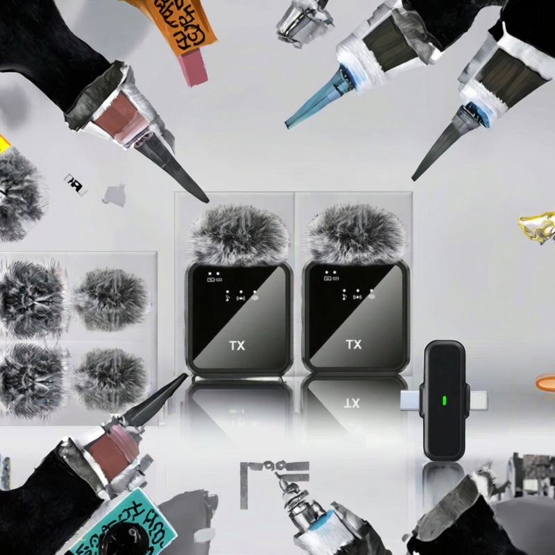 Wireless Microphone Manufacturer - 2Mic 3-in-1 Condenser Lavalier Noise Cancelling for Mobile Phone Vlog