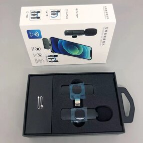 Wireless Microphone Manufacturer - 2022 New Mini Dynamic Lavalier for Live Streaming Vlogging 2 Receivers