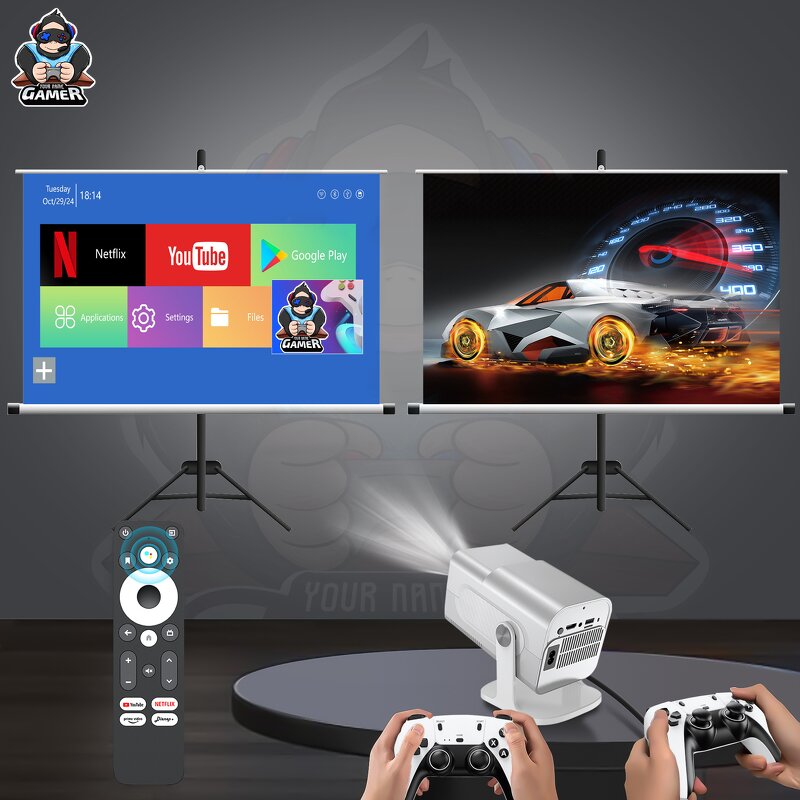Game Console Projector Manufacturer - HCS350 Max with 18000+ Retro Games Wireless Controller HD 1080P