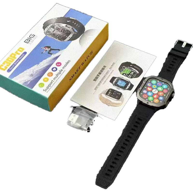 Smart Watch Manufacturer - C30pro 2025 Ultra with Large IPS Display Android T800 T900 Silica Gel IP67