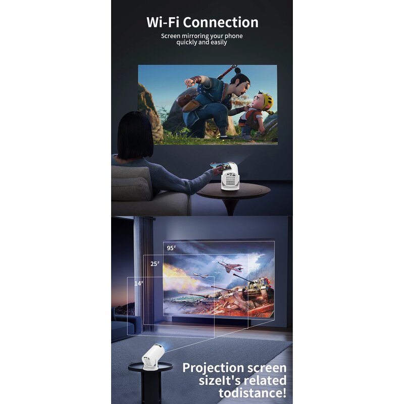 Projector Manufacturer - M5 Support 1080P LCD Pocketable Portable with WiFi for Outdoor Indoor