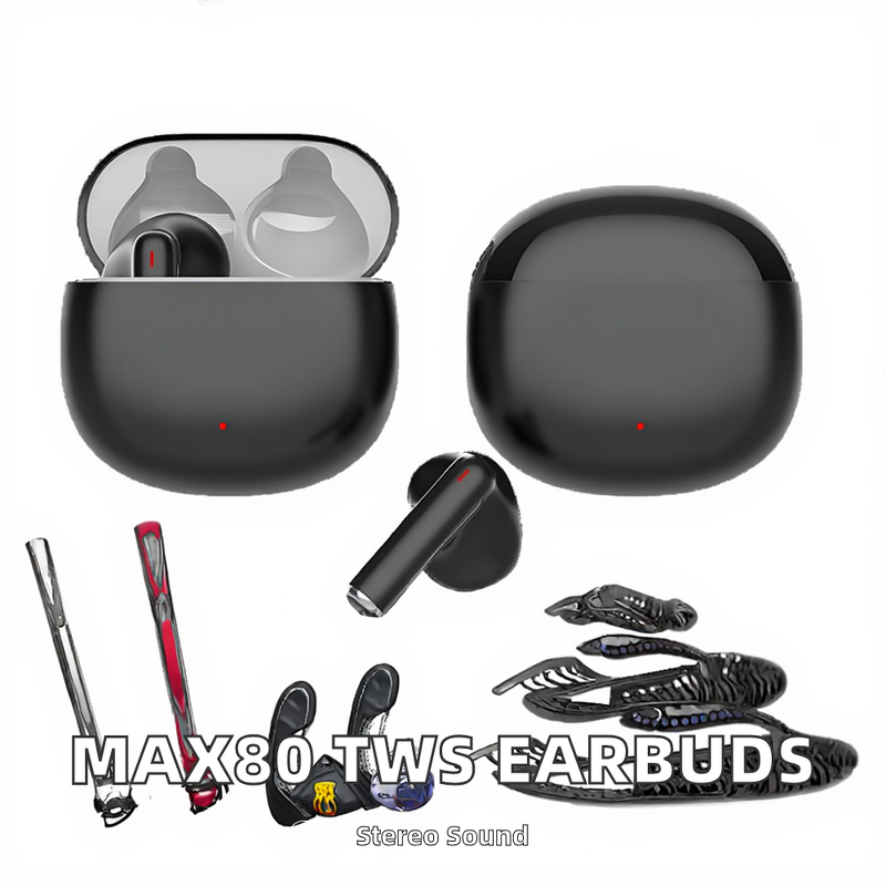 TWS Earphones Manufacturer - 2025 Hot Selling Max80 Mini 3D True Wireless In-Ear LED Battery for 5.4 IPX4