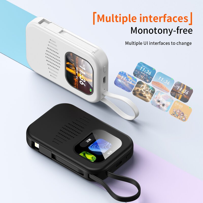 Power Bank Speaker Manufacturer - New Battery Bank 8000mah with Display Screen 2 in 1 Portable Charger