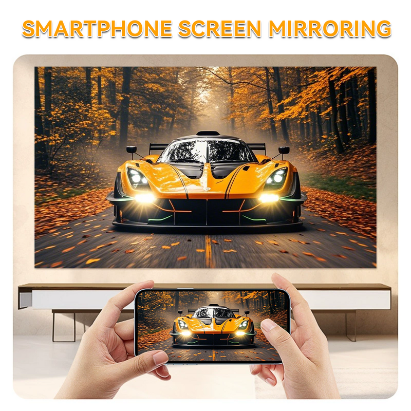 Smart Projector Manufacturer - HT36 Portable Android 11 Mini Home Theater with 2 Microphones for KTV