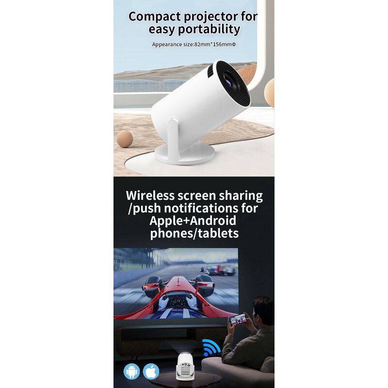 Projector Manufacturer - M5 Support 1080P LCD Pocketable Portable with WiFi for Outdoor Indoor