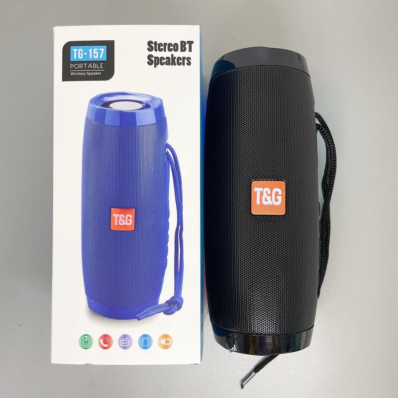 Portable Speaker Manufacturer - New Arrival TG157 LED Wireless Radio FM Mini Column Bass