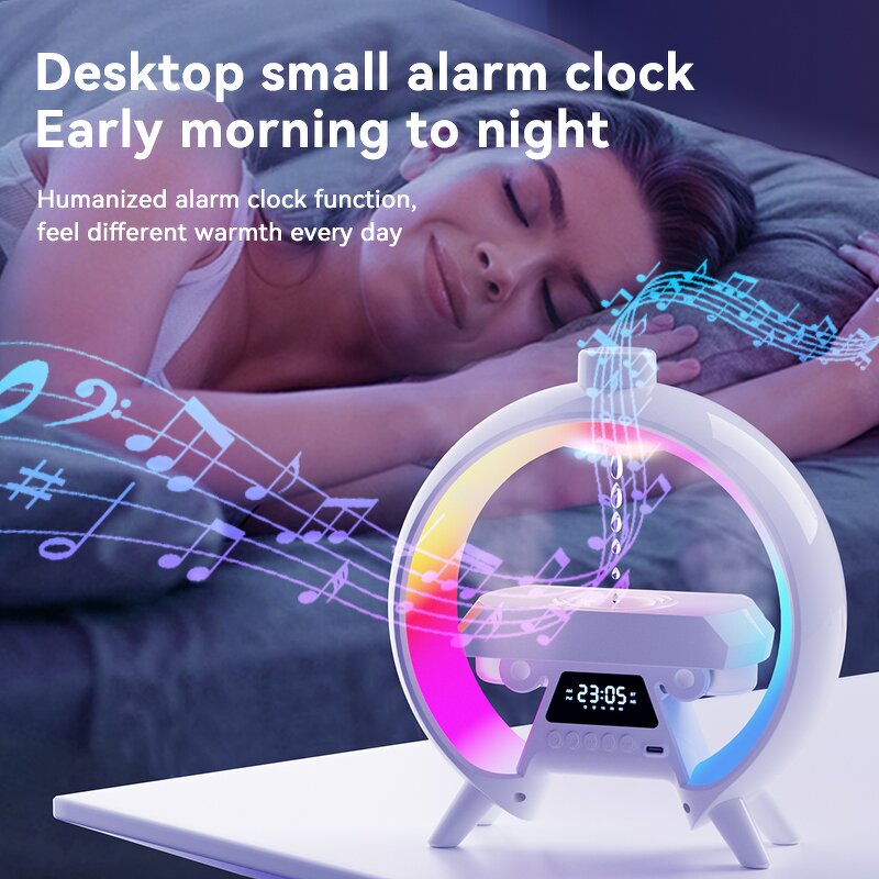 BT Speaker Manufacturer - Newest X65 Anti-gravity Humidification with Microphone Set Power Bank Led Clock