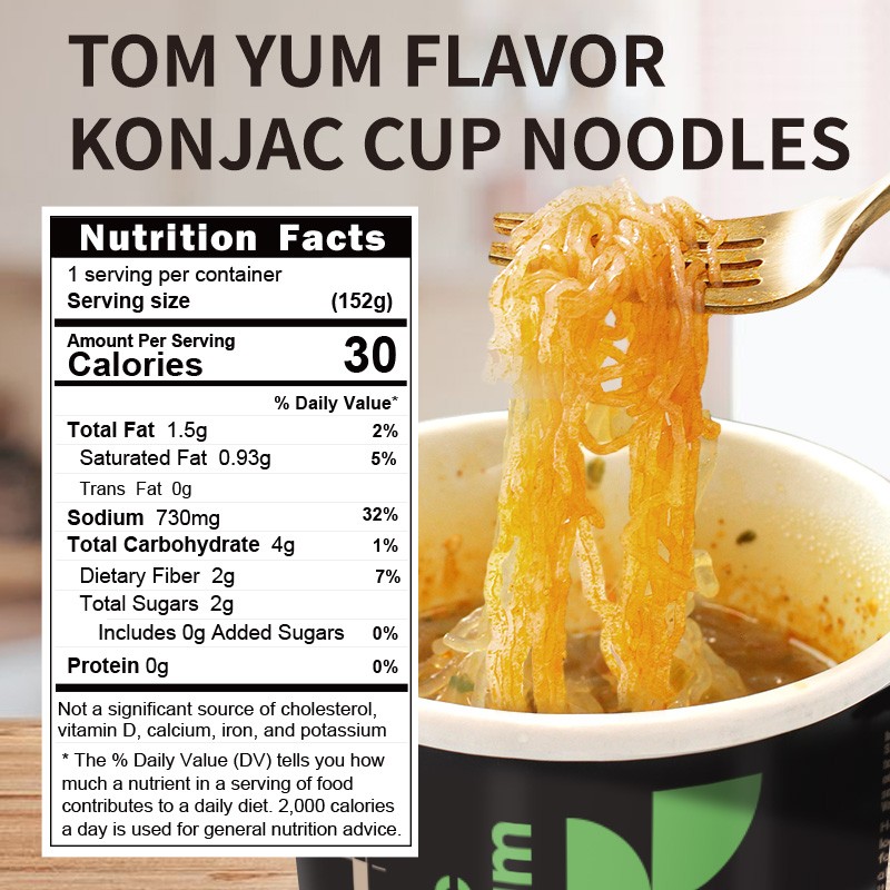 Konjac Cup Noodles Manufacturer - Thai Tom Yum Keto 162g