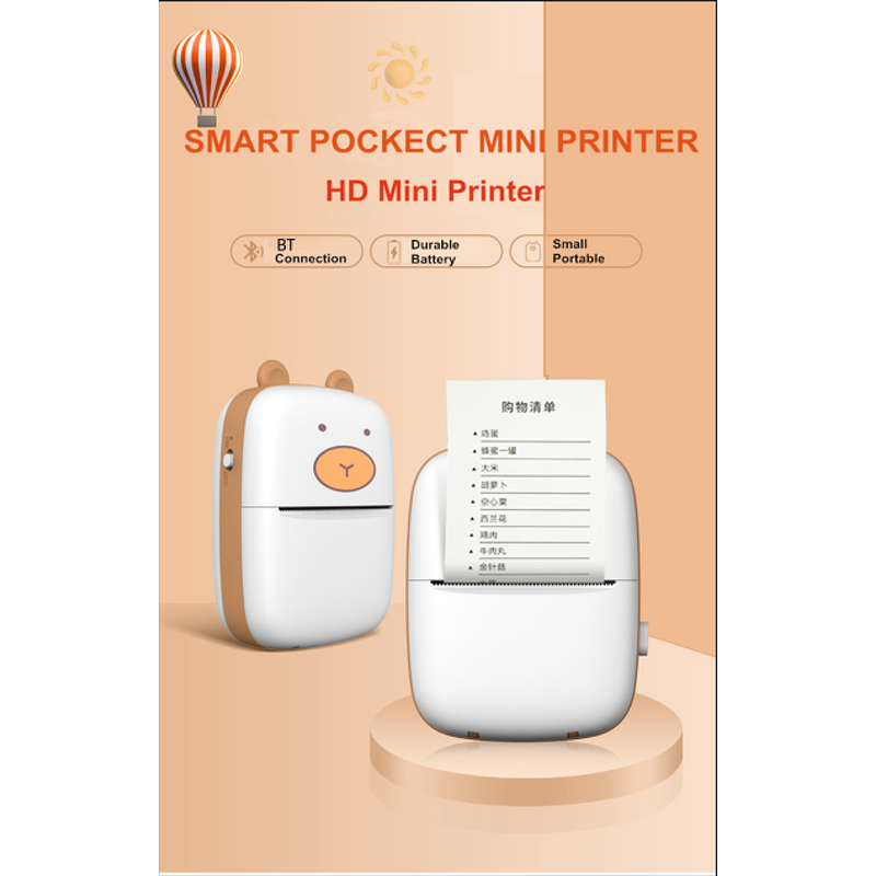 Pocket Printer - A8A Cute Wireless Thermal Memo Picture Printing Kids