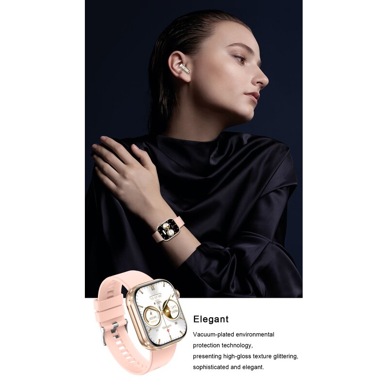 2-in-1 Smart Watch - T99 Earbuds Call Music HR BP Tracker Headset