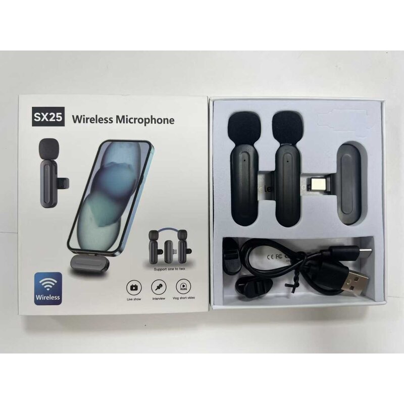 Lavalier Mic - SX25 Chip Noise Reduction Metal Portable Tablets Live