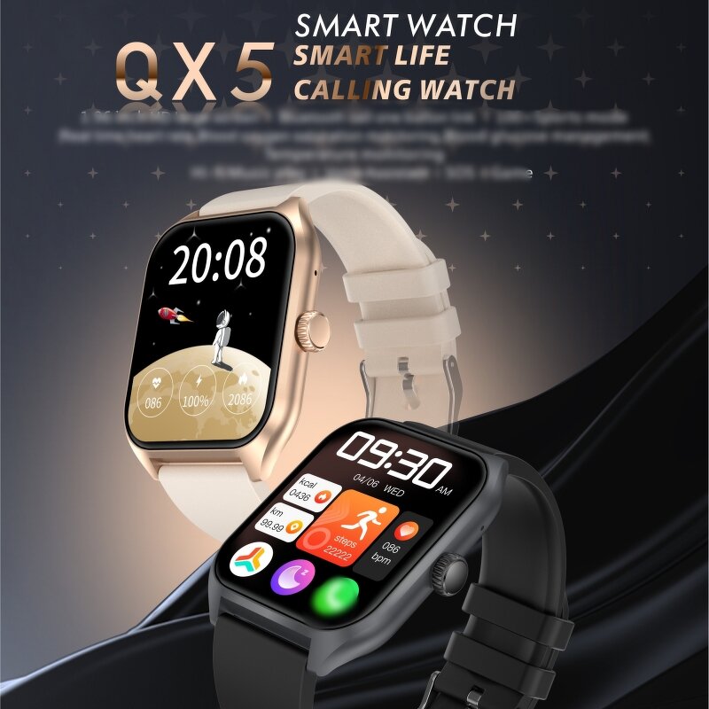 Smartwatch Manufacturer - QX5 2024 1.96" HD BT Call HR Monitoring Women