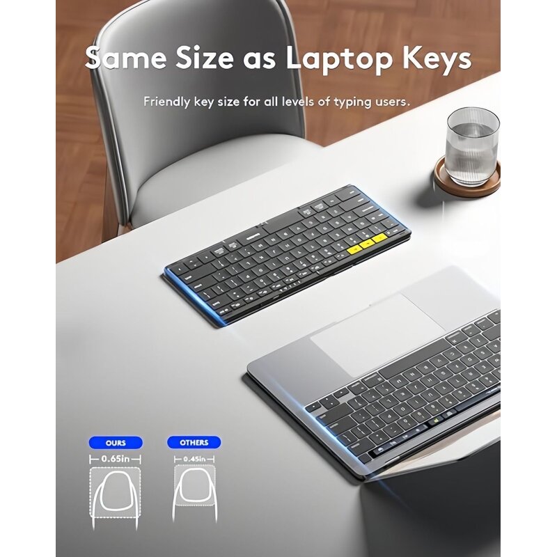 Wireless Keyboard - OEM DF010 Portable Foldable Stackable IOS Android