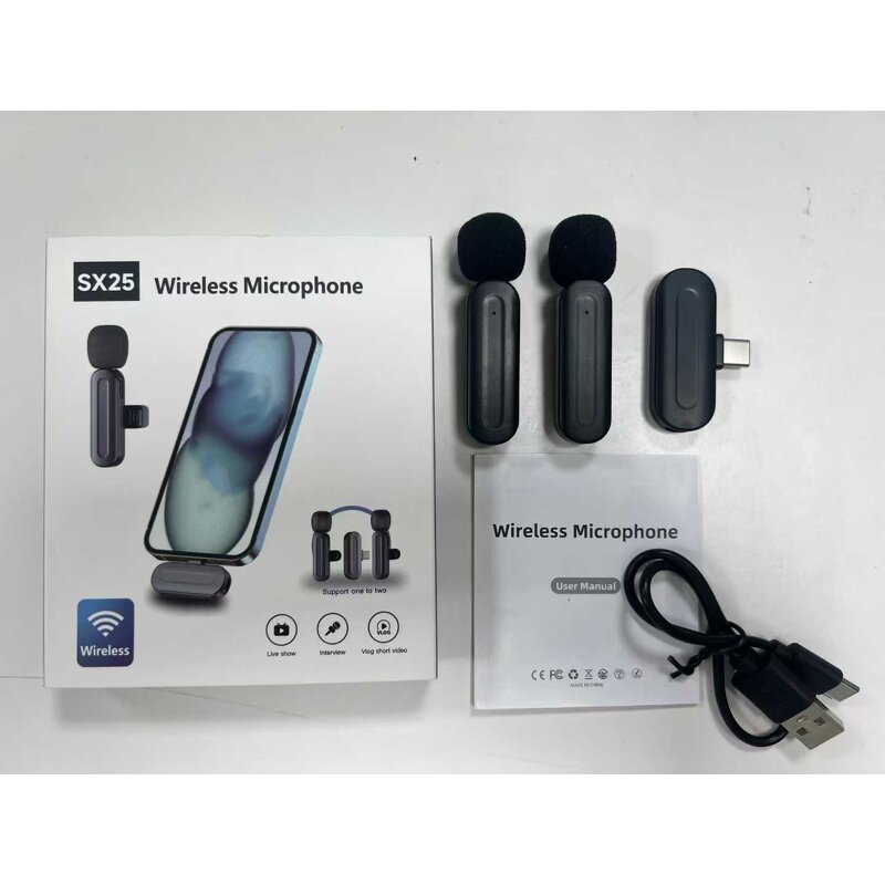 Lavalier Mic - OEM SX25 2.4G Metal Noise Reduction Conference Wireless