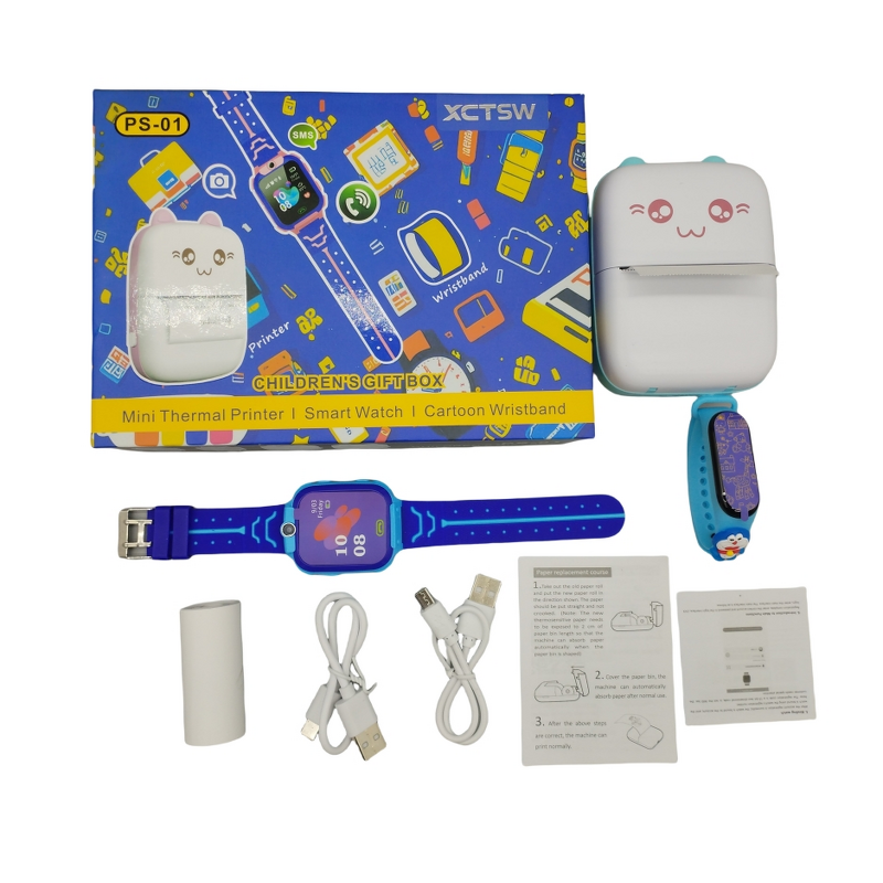 Kids Smart Watch - PS-01 In Stock Gift Box Printer Pedometer Call Tracker