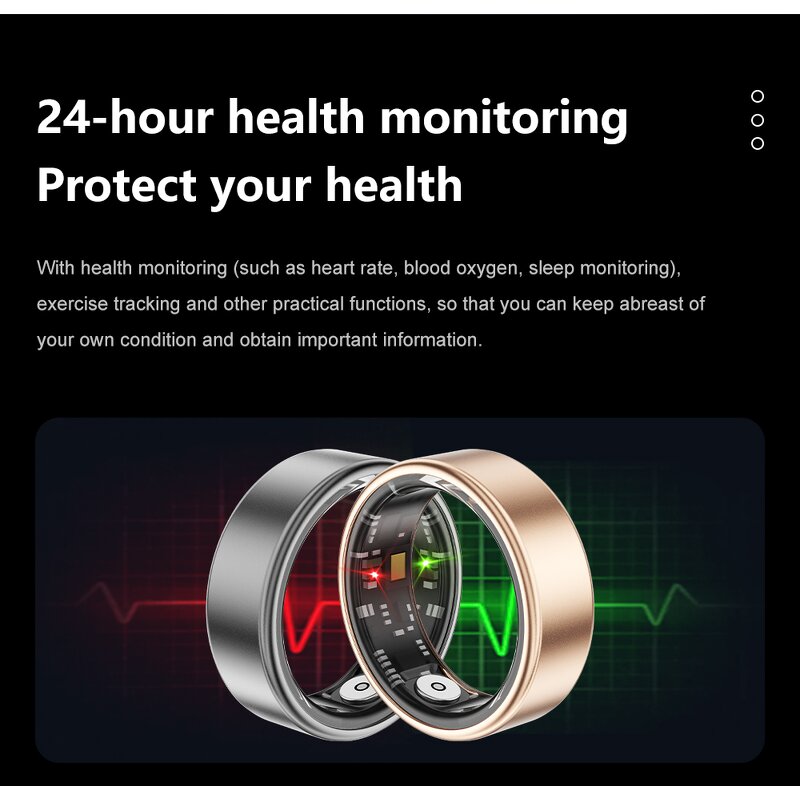 Smart Ring Manufacturer - 2025 SR06 HR Remote Photo Step Waterproof Motion