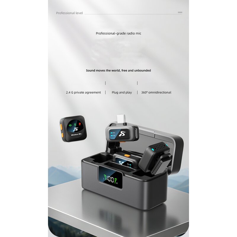 Lavalier Mic - OEM SX36 2.4G 2 Drag 2 Type C Lightning Podcast