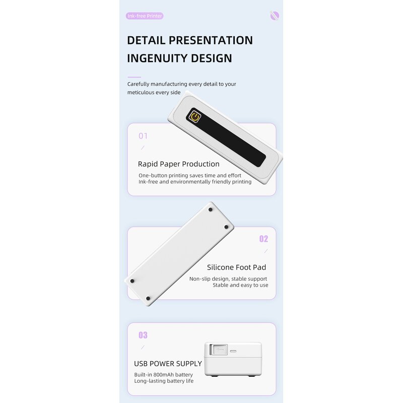 Thermal Printer - A4B Ink Free BT Multiple Format High Definition Label