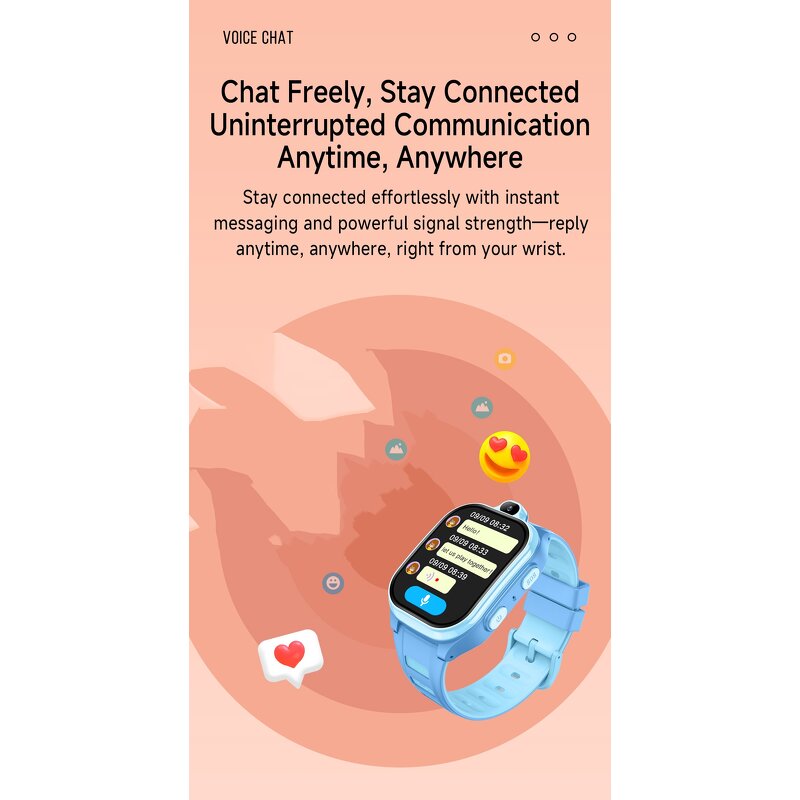 Kids Smart Watch - OEM AS10 2025 4G SIM GPRS IP67 Real-time Tracking