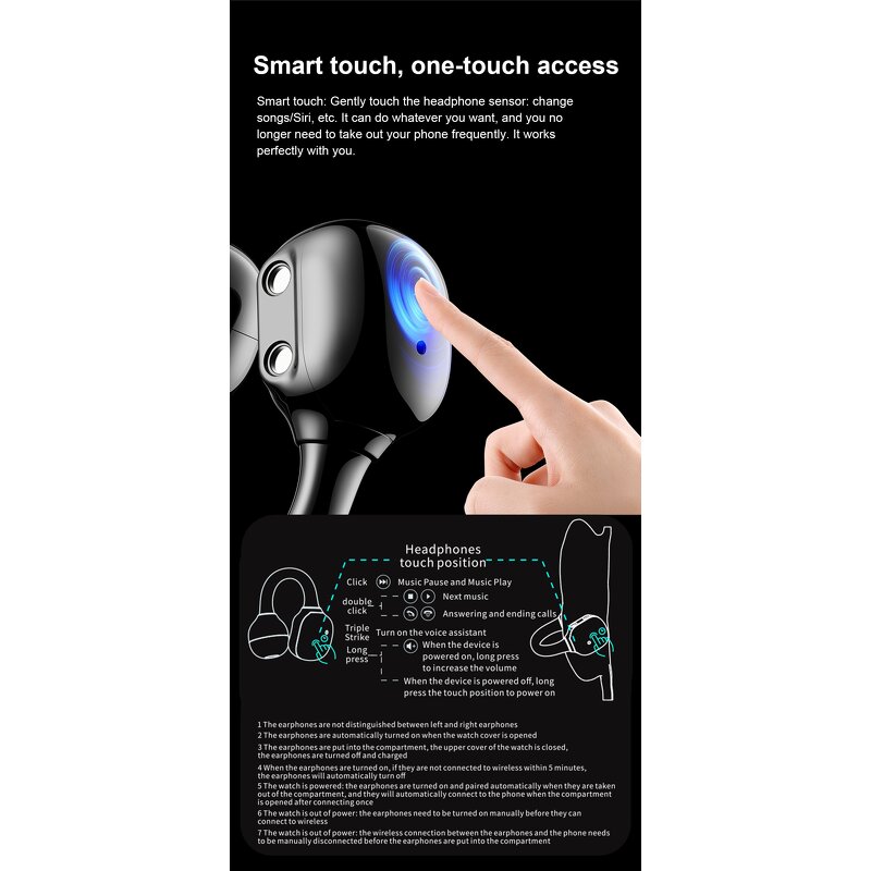 Smart Watch Manufacturer - 2025 D12 Square Earbuds BT Calling Motion Detection