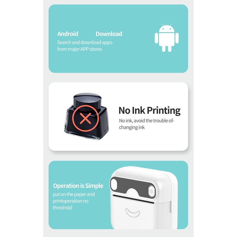 Photo Printer - OEM A32 Mini Portable Thermal Customized Colors No Ink