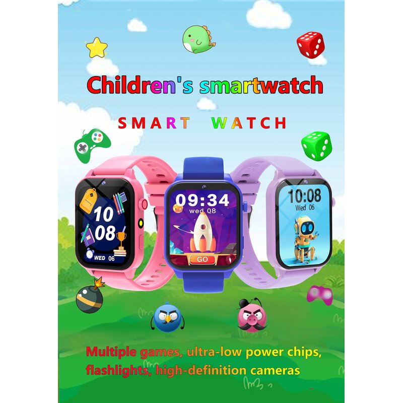 Kids Smart Watch - T6 Sleep Game Step Waterproof Flashlight Smart for Kids