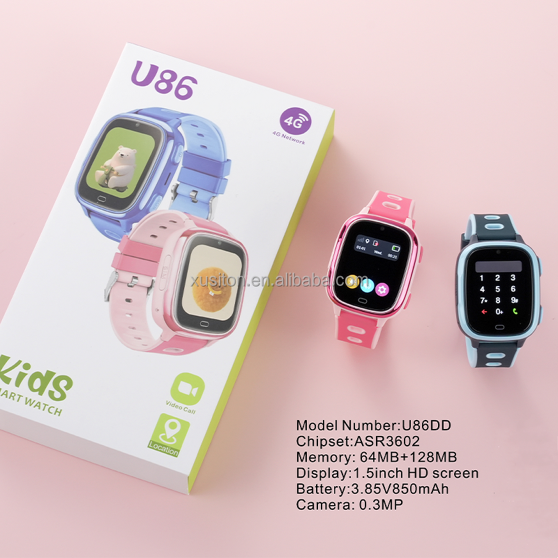 Kids Smart Watch - U86 4G GPS WIFI LBS 1.52" HD 3MP Full Netcom