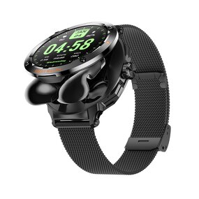 2-in-1 Smart Watch - OEM D13 TWS Earbuds HR Blood Oxygen Multi Sport
