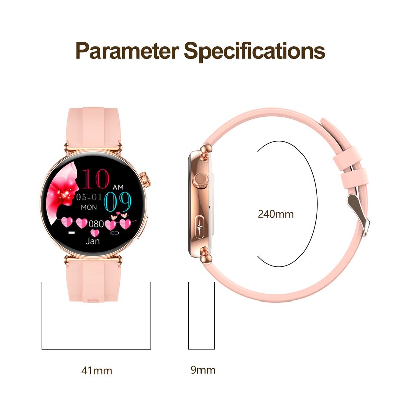 Smart Watch Manufacturer - 2025 ET491 Women AMOLED BT Call HR BP AI Answer