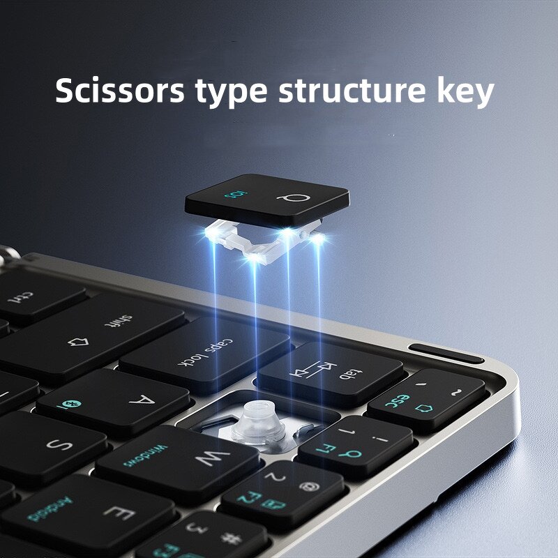 Wireless Keyboard - Ibox11 Foldable BT Touch Pad Leather Case Laptop