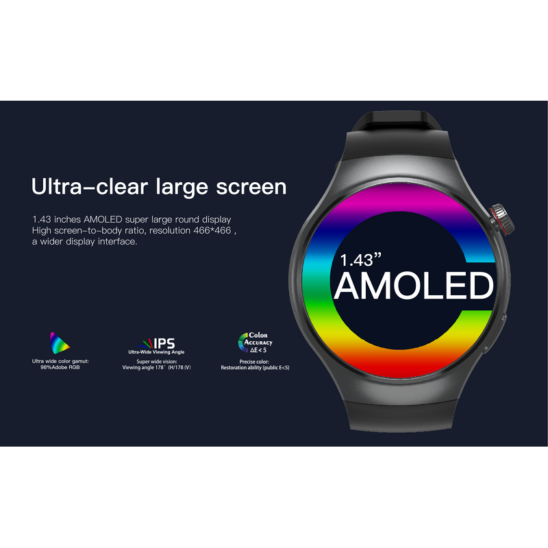 Smartwatch Manufacturer - OEM 2025 1.43" AMOLED 2+16GB GPS HR Sim Card