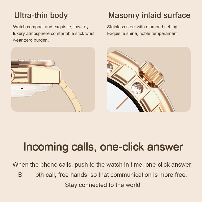 Smart Watch Set - OEM LG76 Ladies AMOLED IP67 Health Fitness Bracelet