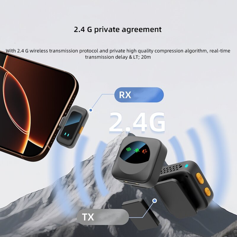 Lavalier Mic - OEM SX36 2.4G 2 Drag 2 Type C Lightning Podcast