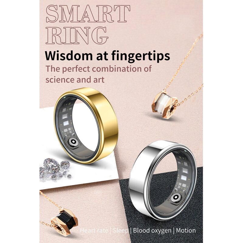 Smart Ring Manufacturer - OEM R99 2026 HR Blood Oxygen Stainless Steel Women