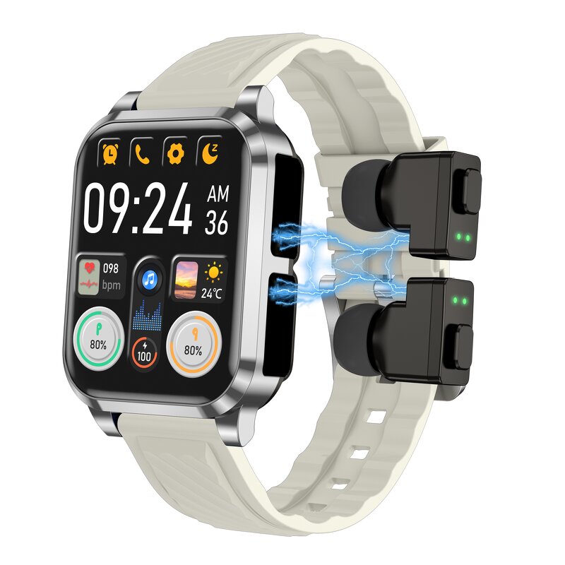 Smart Wristband - OEM AIMB-Z20 2025 TWS Earbuds 2-in-1 HR Music Player