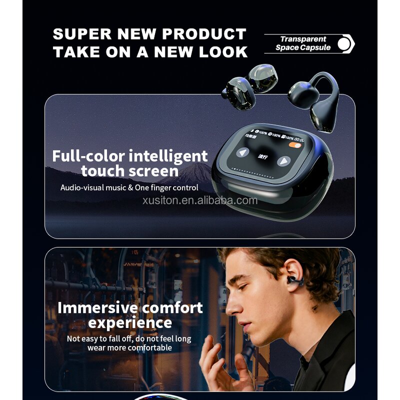 Wireless Earphones - OEM LX-20pro 2025 Ear-hook Screen BT Call Music