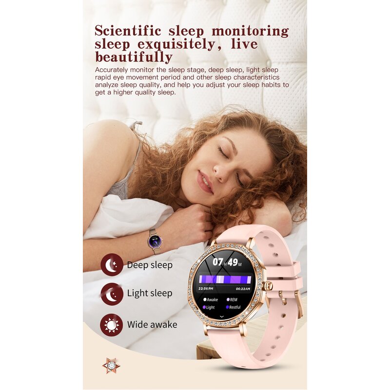 Smart Watch Manufacturer - 2025 KC98 1.32" AMOLED IP68 Health Monitoring Women