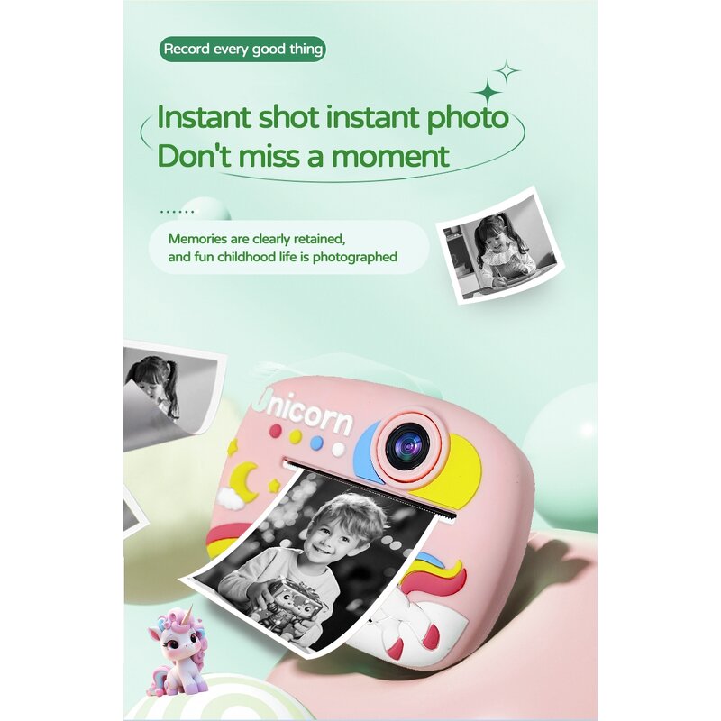 Kids Camera - D1 HD Instant Print MP3 Music Video 1300mAh Battery